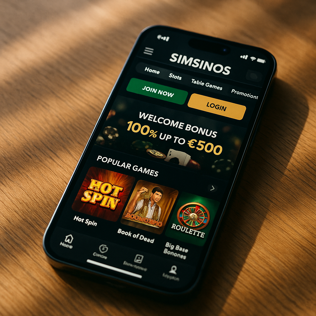 Simsinos - Casino Mobile Responsive - Smartphone